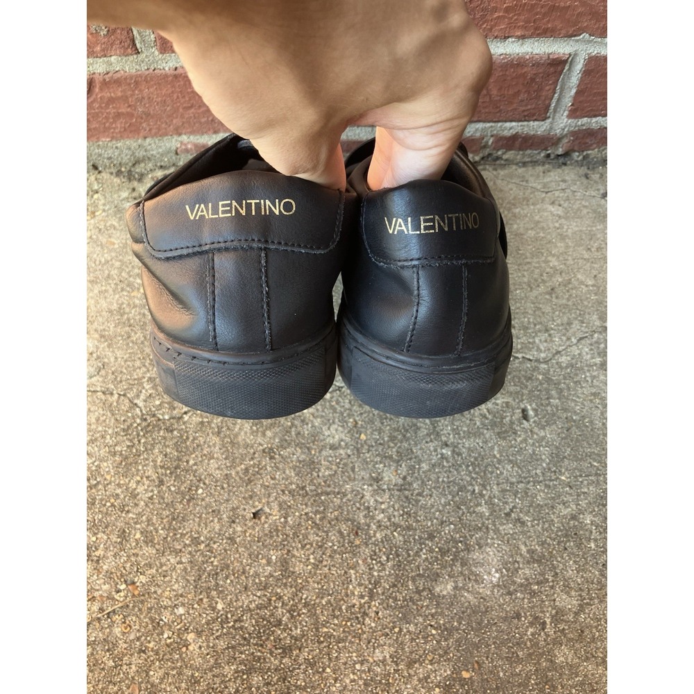 Valentino by Mario Valentino Men's Zeus Slip-On Sneaker in Black/Gold Odyssey 11 - Picture 8 of 14